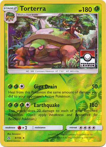 Pokemon Card - Pokemon League Promo 9/156 - TORTERRA (REVERSE holo) - NM