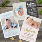 Personalised Photo Christening / Baptism / Naming day invitation (R1)