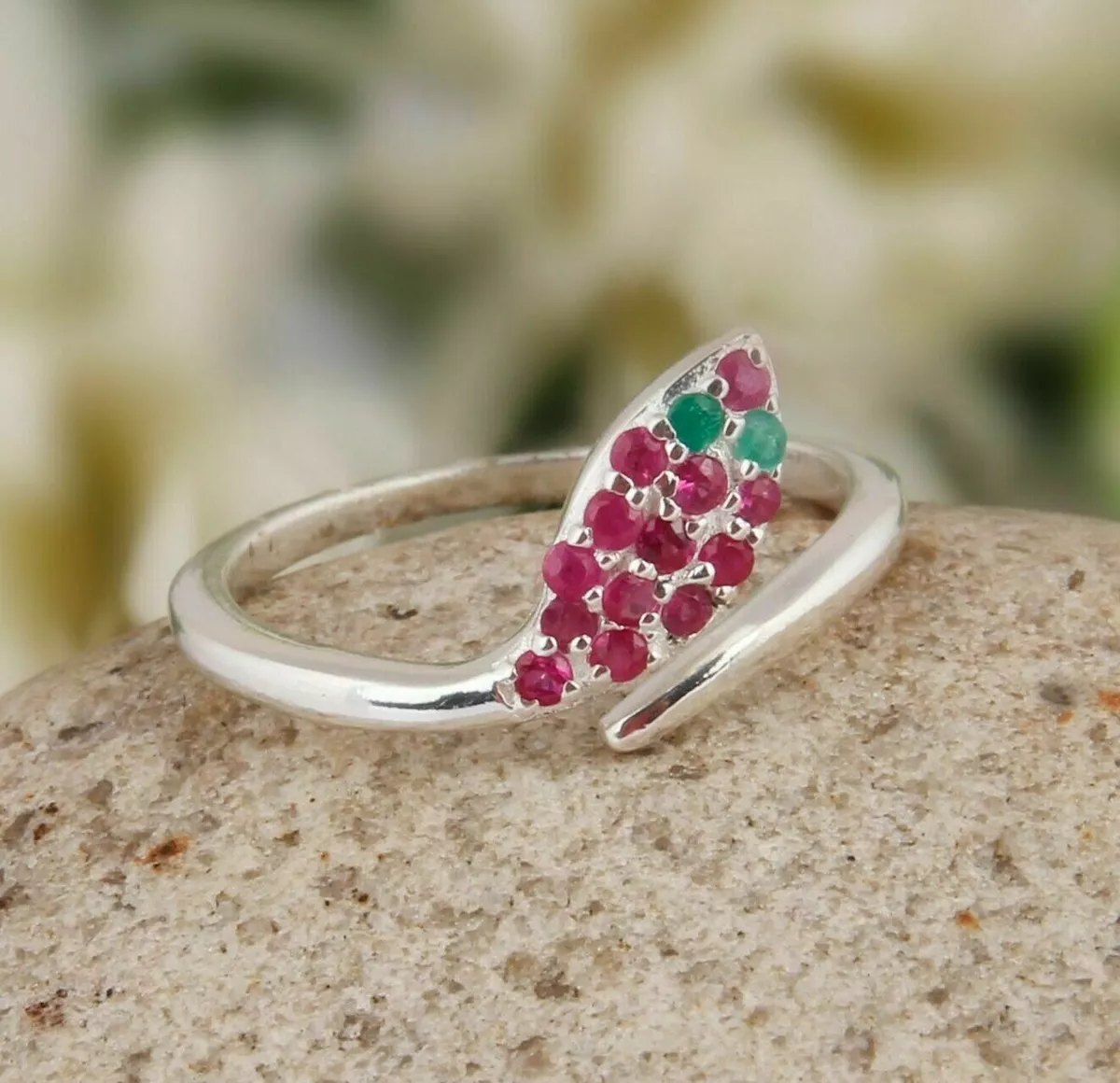 22K Ruby emerald Cz Ring | Raj Jewels