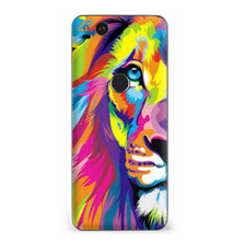 Google Pixel 2 Skins Decal Wrap Colorful Lion Abstract Paint