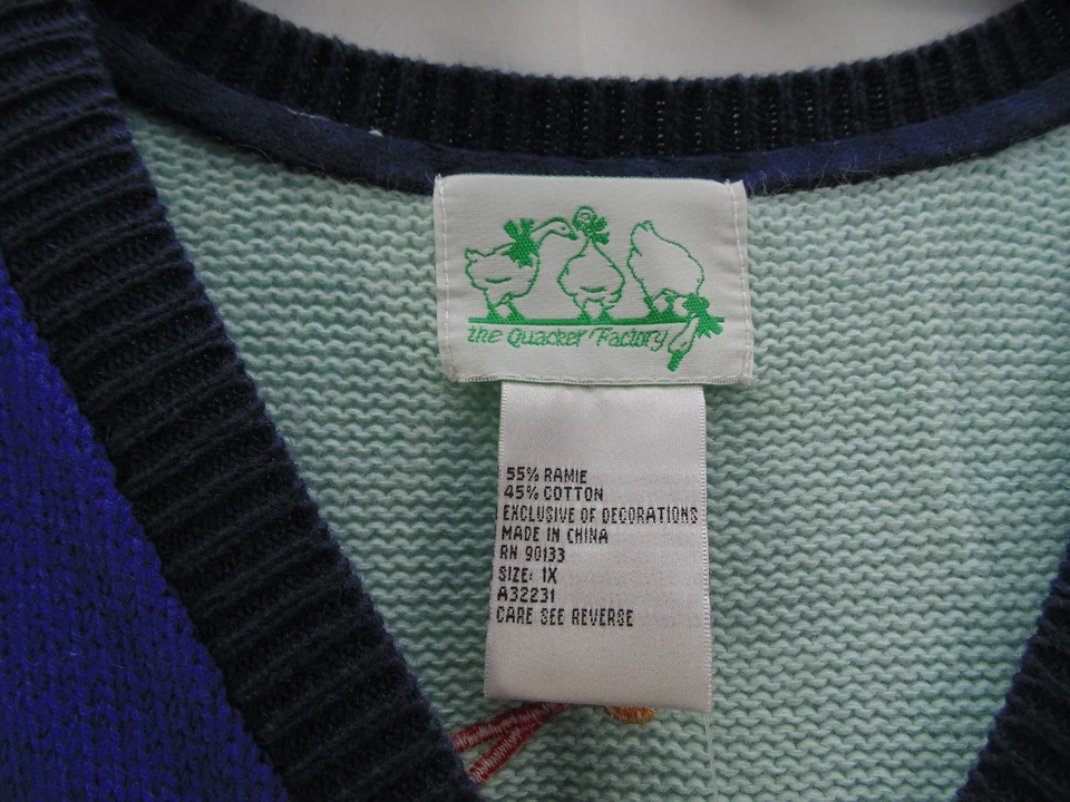 New The Quacker Factory Ladies 1X Christmas Cardigan Sweater Snowman - Image 3 of 4