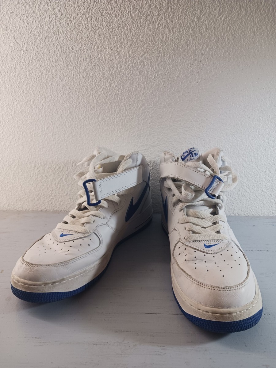 Vintage 2003 Nike Air Force 1 Mid White Sport Royal Blue