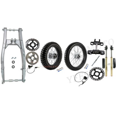 Full 19''+16'' Wheel Tire Rim Swingarm Triple Tree Forks Brake for