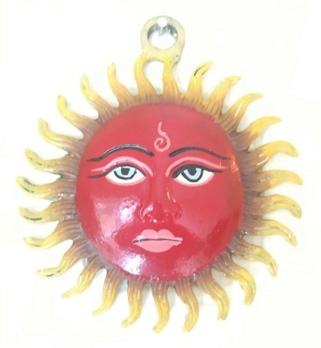 Multicolored SMALL Sun Face Mini Ornament Sun Mask Plaque wall hanging Garden - Picture 2 of 4
