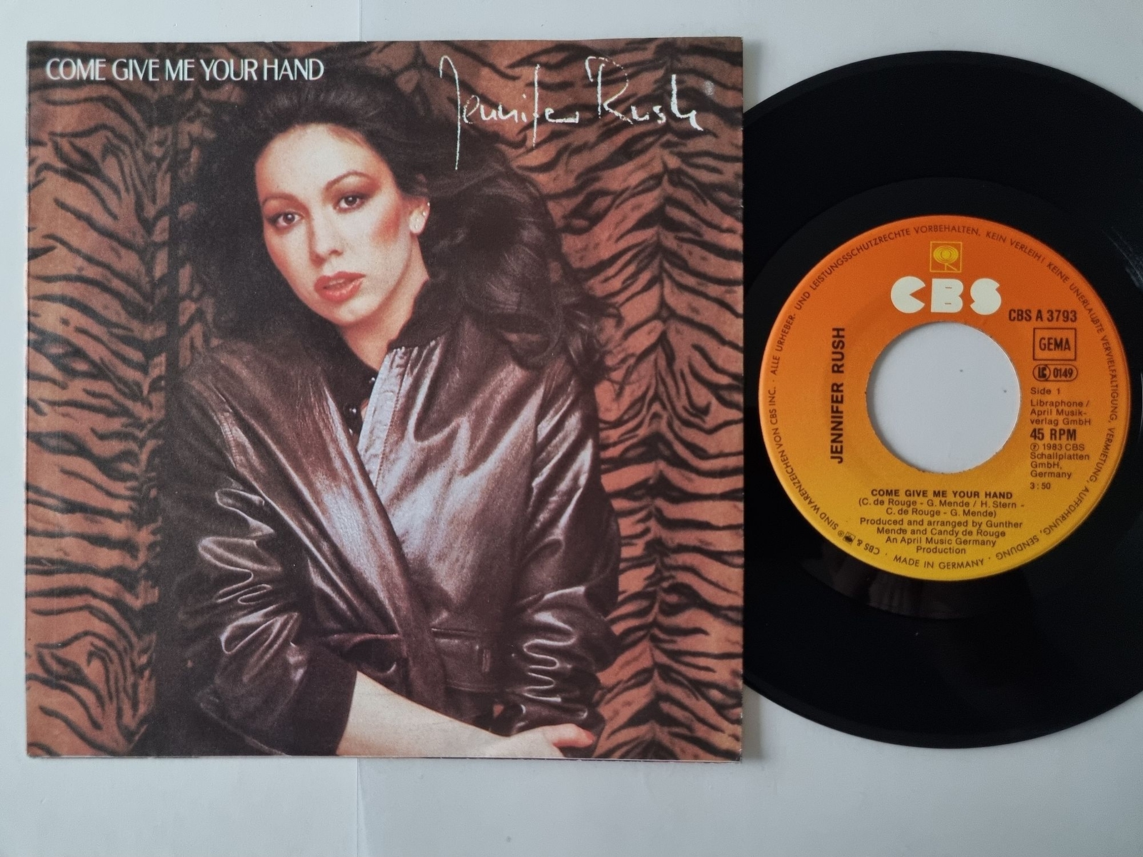 Jennifer Rush - Come Give Me Your Hand 7'' Vinyl Germany