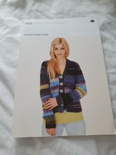 RICO Creative 2 Melange Chunky Raglan Boyfriend Cardigan Knitting Pattern No 267