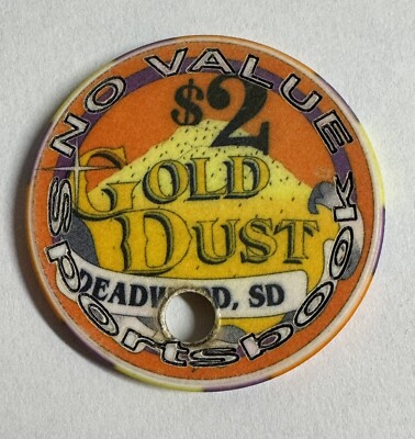 Gold Dust $2 Deadwood obsolete No Value Sportsbook variant Chipco