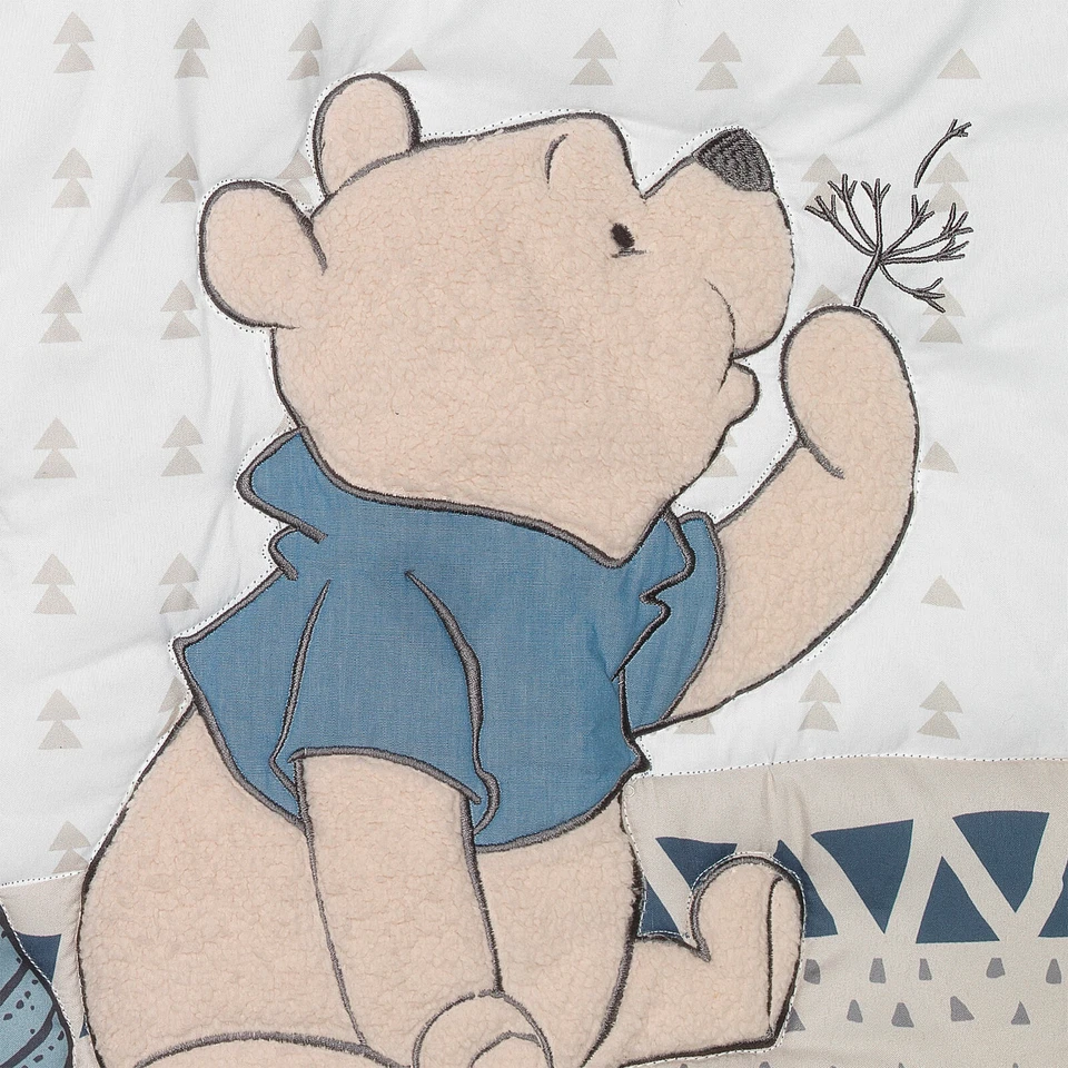 Juego de ropa de cama para cuna de bebé Disney Baby Forever Pooh de Lambs & Ivy - azul Foto 4 de 4