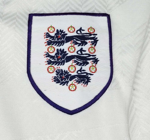 MAGLIA inghilterra umbro 1993-94 ENGLAND SHIRT FOOTBALL VINTAGE SOCCER TRIKOT - Foto 6 di 9