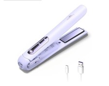 Cordless Hair Straightener Portable Flat Iron and Curler 2 in 1 Fast Heat Typ...