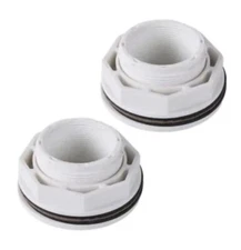 2pack 1 1/2" Above Ground Pool Inlet Return Fitting With Locknut Gasket Famale
