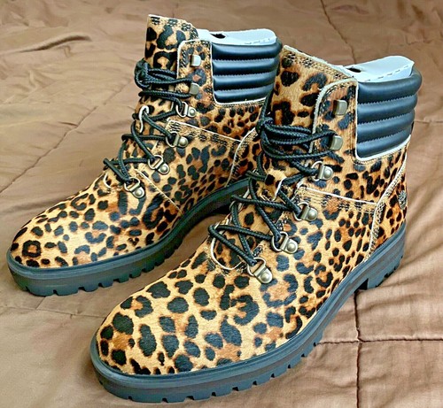 timberland boots leopard print