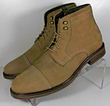 204022 SPBT50 RALEIGH MEN'S SHOES SIZE 9 M TAUPE NUBUCK BOOTS JOHNSTON & MURPHY