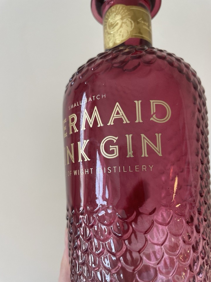 Isle Of Wight Distillery Mermaid Pink Gin 70cl Glass Bottle Empty eBay