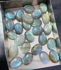 100 Natural Labradorite Oval Shape Cabochon Loose Gemstone 3x5mm - 15x20mm