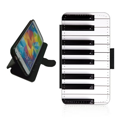 Klavier Tasten Handy Hülle Wallet Flip Cover für iPhone Samsung KEY1 Keyboard Musik