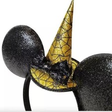 New Disney Special Edition Halloween Bling Witch Hat Minnie Mouse Ears Headband