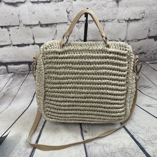 Bolso de Mano Katherine Tess Lurex Mini Beige con Correa para el Hombro Italiano Tejido a Mano - Imagen 7 de 13