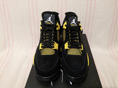 Air Jordan 4 Retro Thunder Black Yellow AJIV AJ4 DH6927 017 Men
