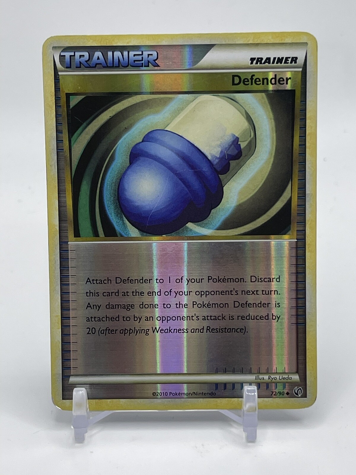 Defender #72/90 Undaunted Pokemon TCG REVERSE HOLO LP E9