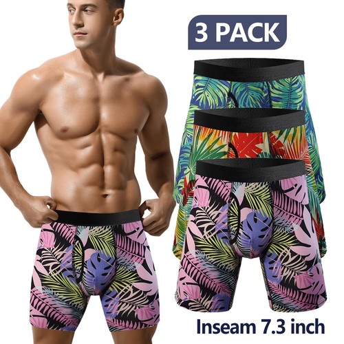 3/6PCS MENS CLASSIC BOXER SHORTS BRIEFS COMFORT FIT UNDERWEAR PANTS M-3XL - Picture 16 of 42