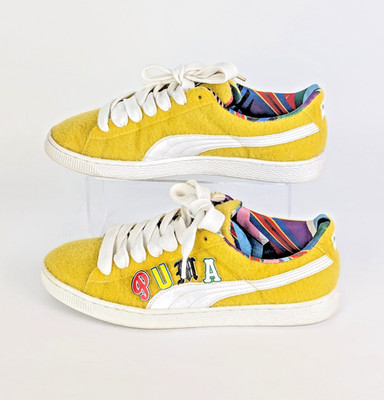 Puma Basket X Dee and Ricky Vibrant Yellow-White Men's Sneaker size US10 EU 43