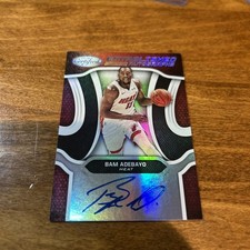 Bam Adebayo On Card Auto Autograph Established Autographs 19-20 Leaf Certified $
