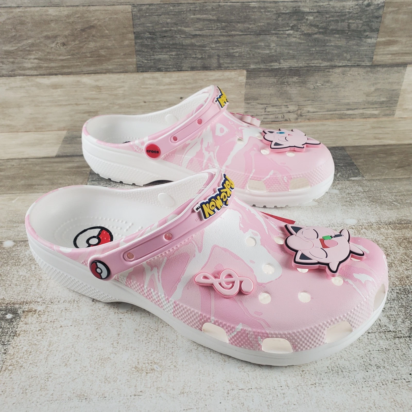 Crocs Pokemon Jigglypuff Classic Clogs Mens Sz 11 Pink Slip On Sandals