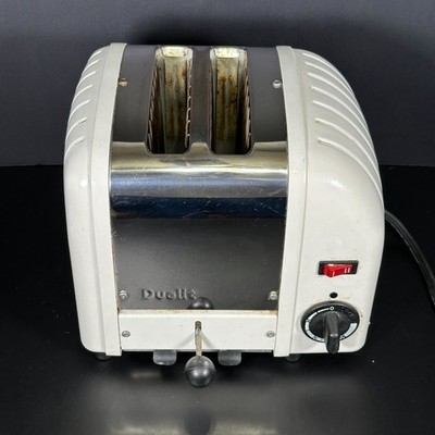 DUALIT Classic 2 Slice White Electric Toaster A2BR/10 Made in England WORKS