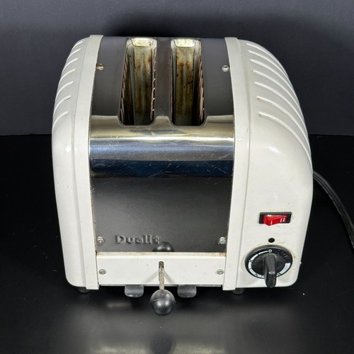 DUALIT Classic 2 Slice White Electric Toaster A2BR/10 Made in England WORKS