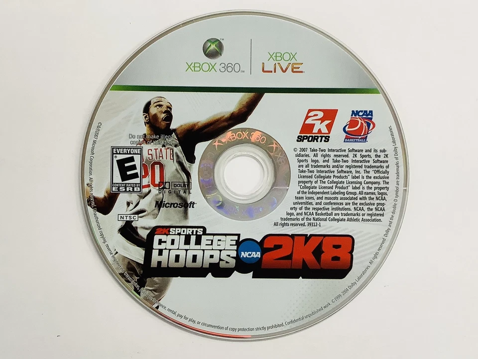College Hoops 2K8 (Microsoft Xbox 360) With Manual, FREE SHIPPING (G) - Image 2 of 4