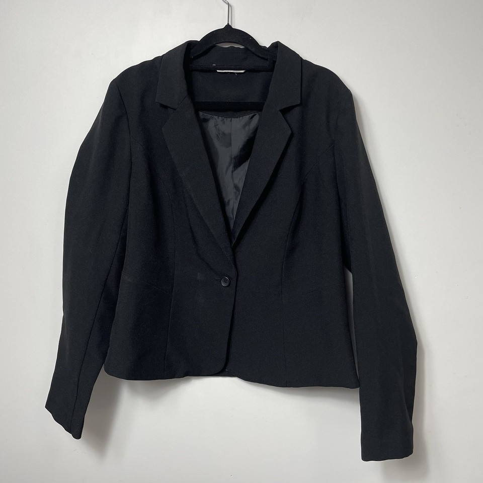 B Collection Women’s Black Blazer Jacket Size 14 Office Work Wear