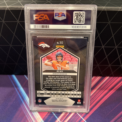 2024 PANINI MOSAIC HONEYCOMB #312 BO NIX ROOKIE RC PSA 10 POP 4