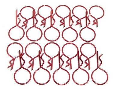 20x Karosserieklammern 30mm rot Pins Clips Federstecker Body Clip