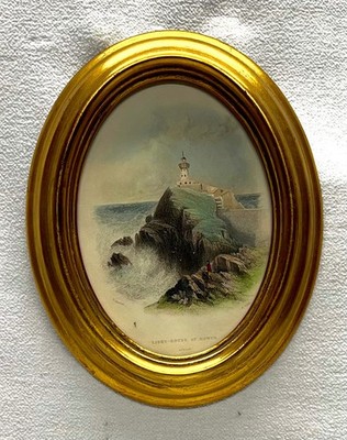 Stahlstich englische Landschaft  Light House at Howth 