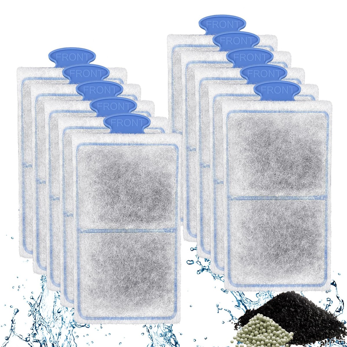 10 Pack PF-S Fish Tank Filter Cartridges for Top Fin Silenstream 
