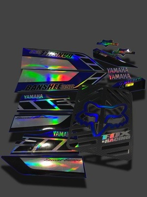 2006 YAMAHA BANSHEE FULL GRAPHICS KIT  AND RADIATOR GRILL SET HOLOGRAPHIC FINISH