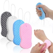 4 PCS Magic Exfoliating Sponge Dead Skin Remover, 3D Magic Exfoliating Bath Spon