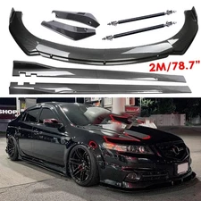 Carbon Fiber Front Bumper Rear Lip Spoiler Body Kit For Acura TL TLX ILX Side