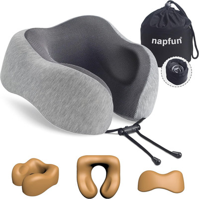 Neck Pillow for Traveling, Upgraded Travel Neck Pillow for Airplane 100% Pure Me