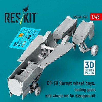 CF-18 Hornet Wheel bays, Landing gears + wheels set for Hasegawa 1:48 RSU48-0140
