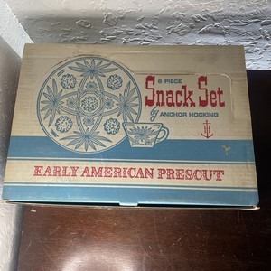 Vintage Anchor Hocking Snack Set | eBay