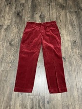 Vintage Polo Ralph Lauren Red Corduroy Pants Mens Size 38 x30 Classic Retro