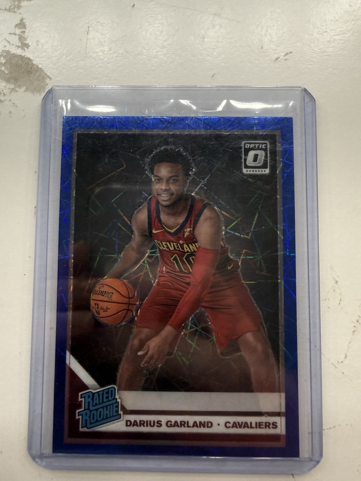 2019 Panini Donruss Optic Rated Rookie Darius Garland #195 Blue Velocity Prizm