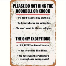 Please Do Not Ring Doorbell Retro Metal Sign Funny Home Door Iron Painting Decor