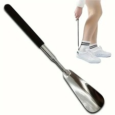 1PC retractable stainless steel elderly shoe puller
