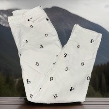 Talbots Flawless Five Pocket Pant Embroidered Penguin Corduroy Size 8 Slim Ankle