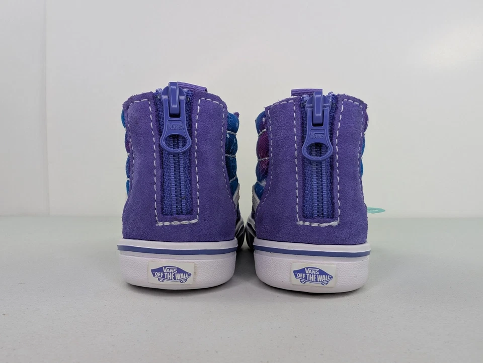 Vans SK8 Alta Cremallera Niños Pequeños Zapatos Niñas Talla 6.5 Zapatos Púrpura Tenis Cómodos Cómodos Foto 3 de 4