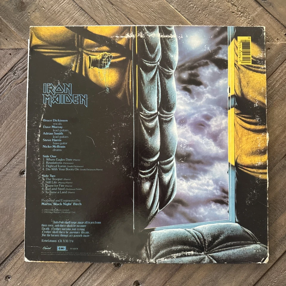 Iron Maiden Piece of Mind 1983 LP Vinyl Record ST-12274 First Pressing - Image 2 of 4