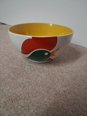 Vintage Kellogg's Corn Flakes Müslischale, innen gelb 2001
